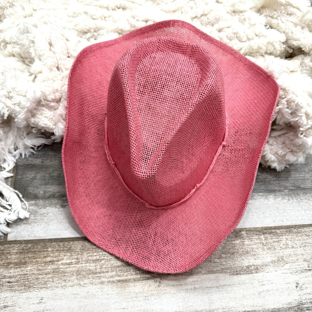 Hot Pink Ladies Cowgirl Hat Wild Fable  Summer Sun Hat Pink  One Size Rodeo Hat‎